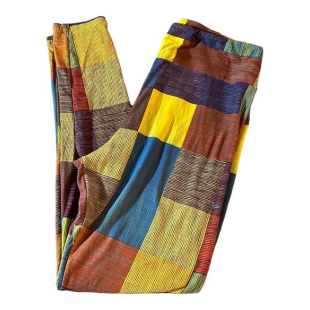 Lularoe Square Colorful Print Leggings Size T/C GUC #0682